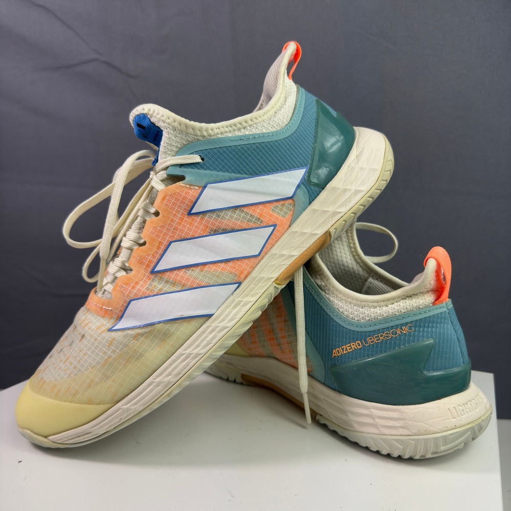 Adidas Adizero Ubersonic 4 Parley Mens Size 9.5 Blue Orange GX9623 Tennis Shoes